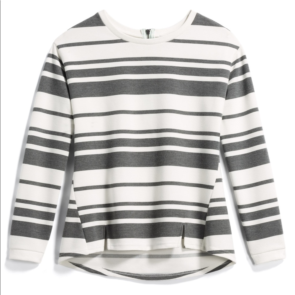 Olive & Oak Zip Back Striped Shirt